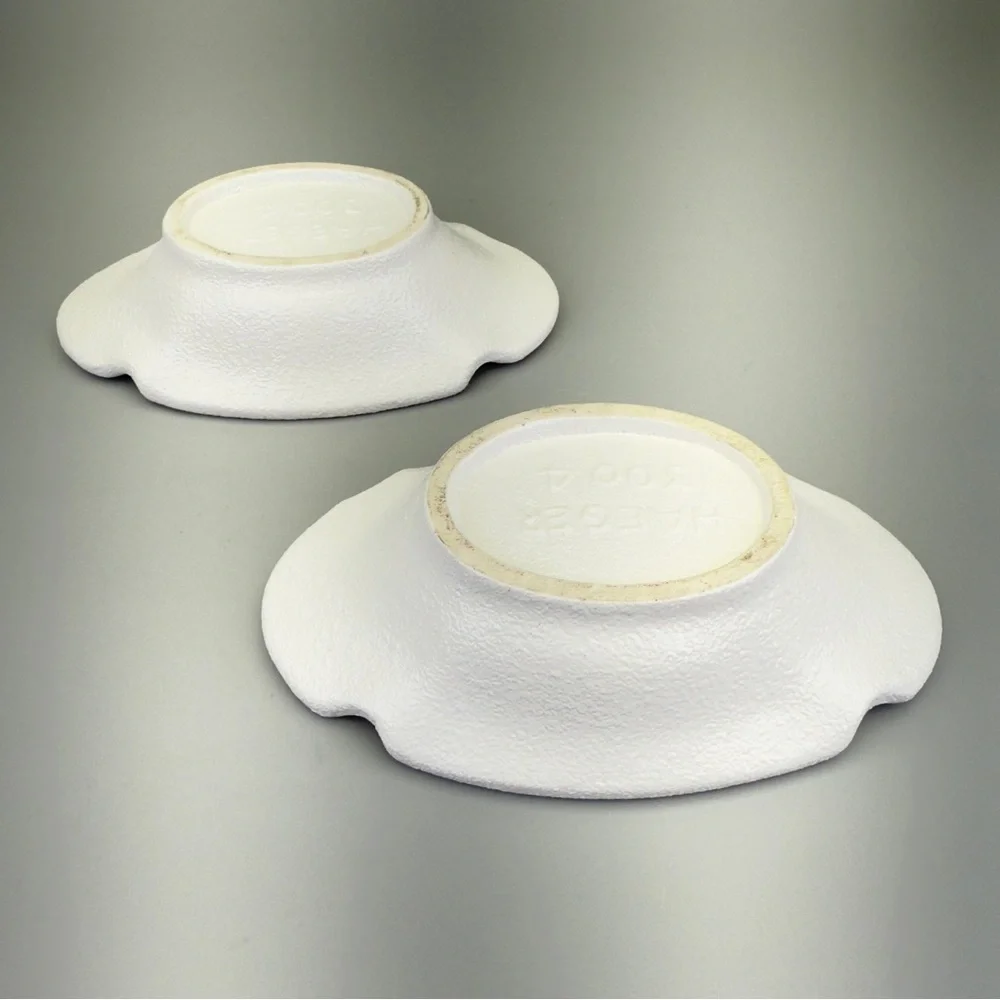 Haeger Textured  White Ceramic Candle Holders